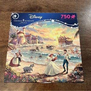 🧩🧜‍♀️Thomas Kinkade Disney The Little Mermaid Wedding 750 Piece Jigsaw Puzzle
